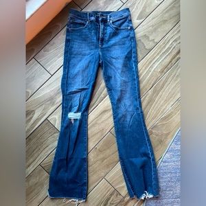 Express high rise flare jeans